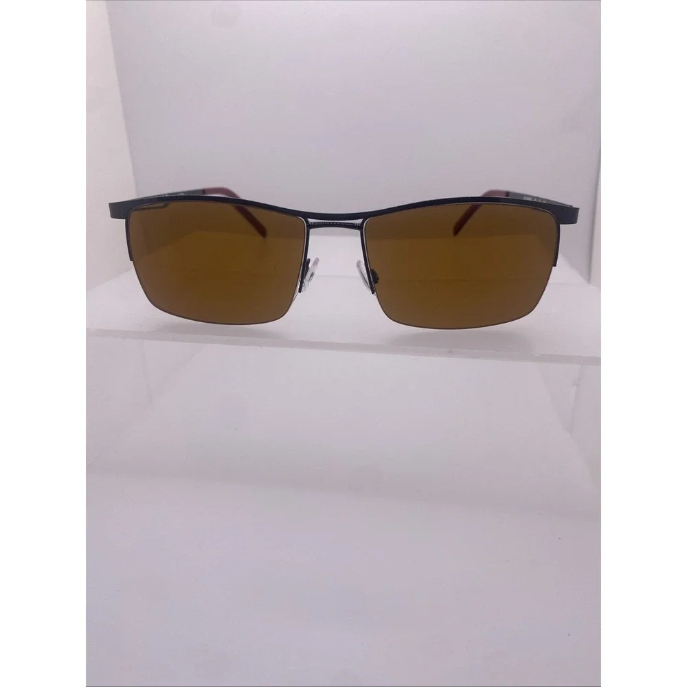 Shaq Sunglasses FRAMES ONLY Zyloware Half Rim 145 Brown 144